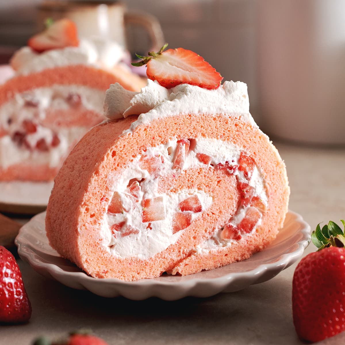 Strawberry Swiss Roll